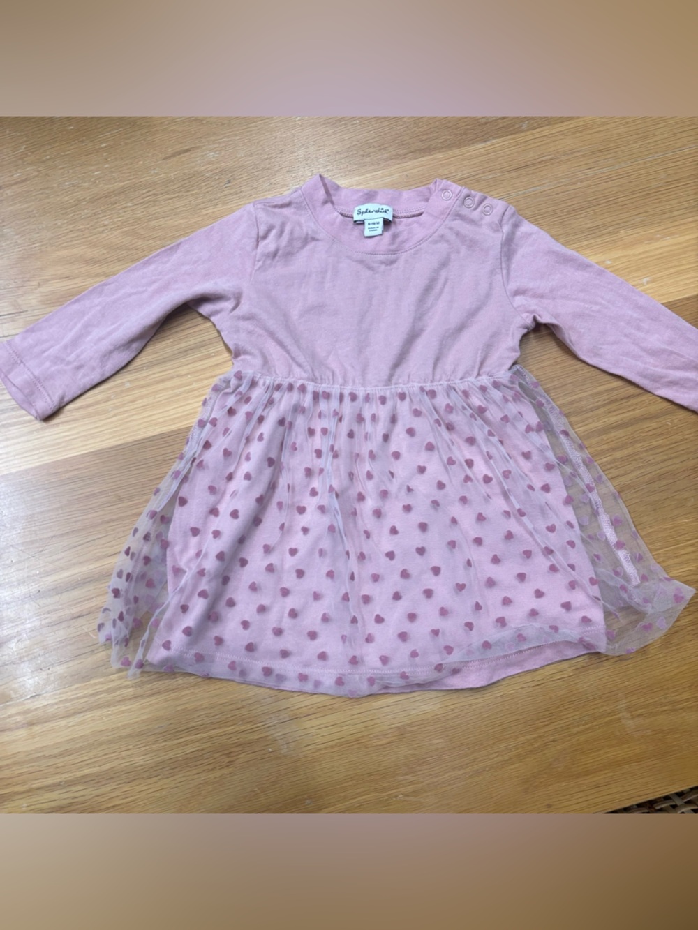 Pink Heart Baby Tulle Dress